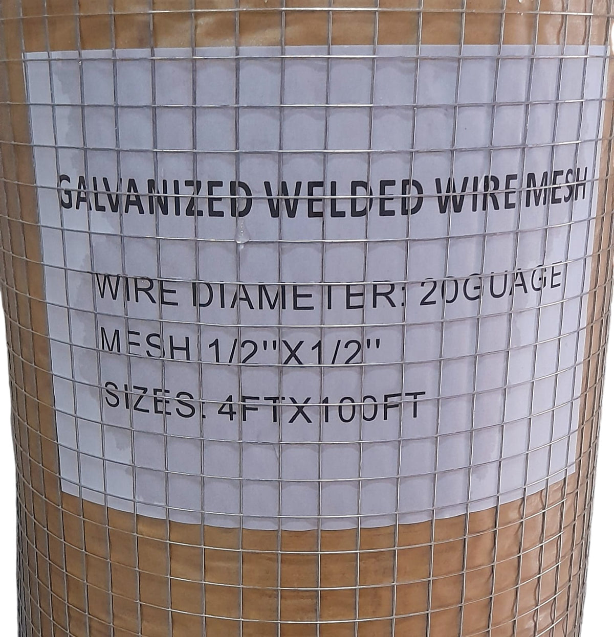 Mesh 1/2" X 4FT Galvanized 20G 100FT Roll