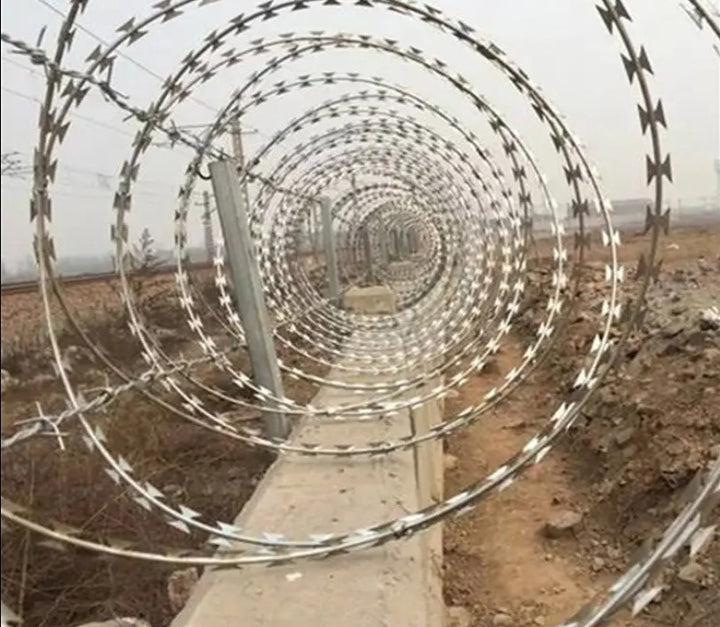 Razor Wire Stainless Steel 33 Loops with Clips