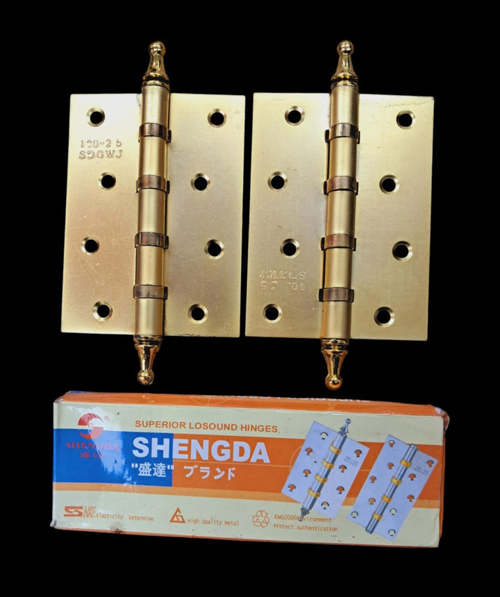 SHENGDA Butt Hinges 4" Brass