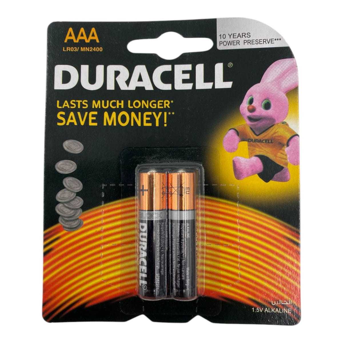 DURACELL Battery Size Aaa Plus Power 2PCS Pack LR03/MN2400
