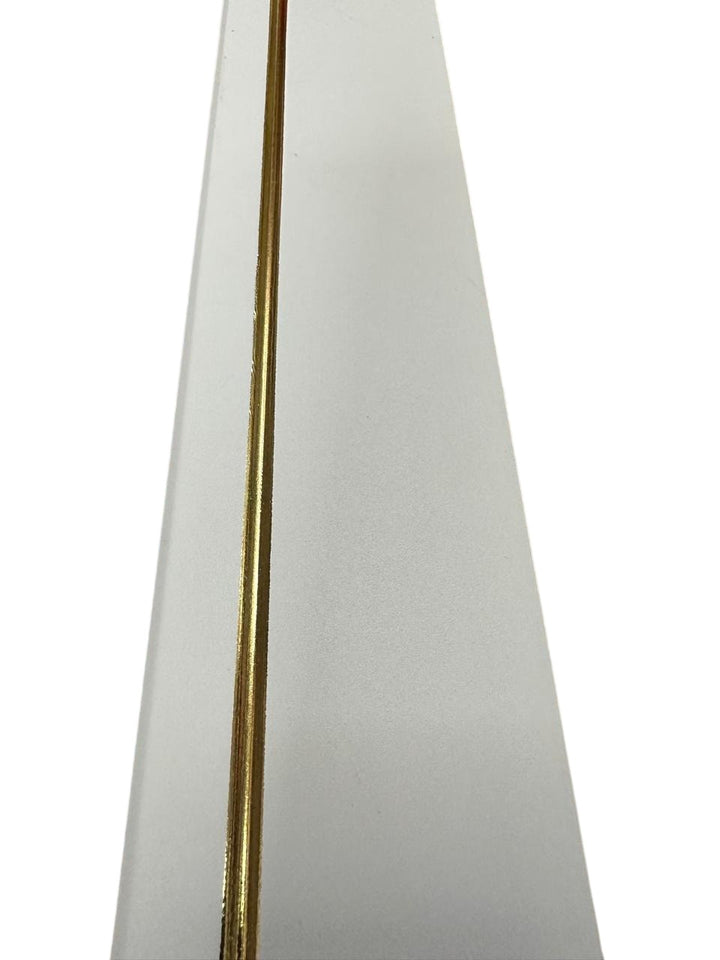 Moulding Foam Skirting White with Gold S02 8CM X 2.95M