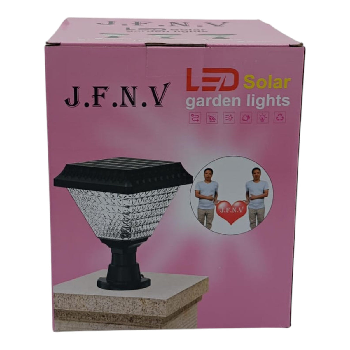 JFNV Solar Lamp LED Post Top Garden Lights J.f.n.v Square Tricolor