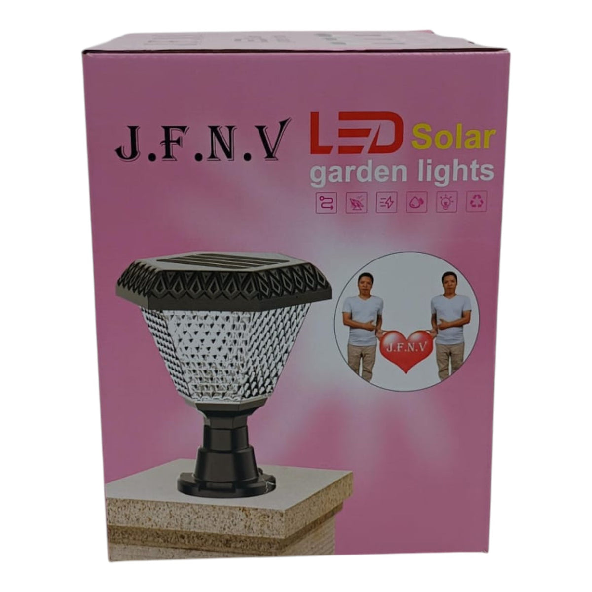 JFNV Solar Lamp LED Post Top Garden Lights J.f.n.v Hexagon Tricolor