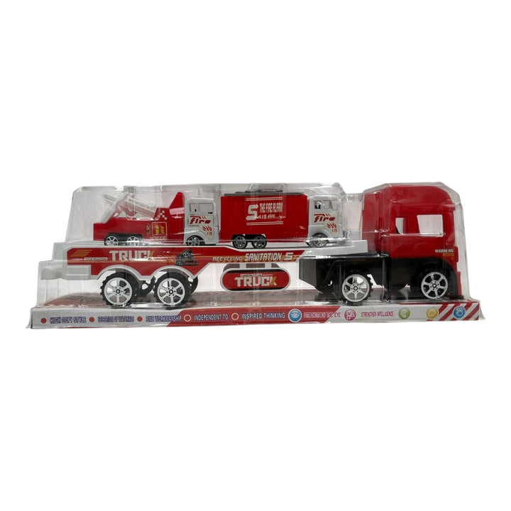 GENERIC Toy Push Truck GP-3205 688-004 Red Heavy Construction Sanitation Recycling