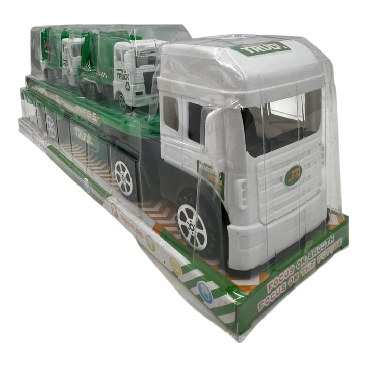 GENERIC Toy Push Truck GP-3202 688-003 Green Heavy Construction Sanitation Recycling
