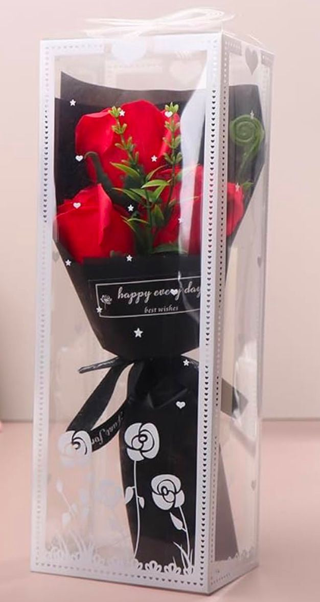 Valentine 3 Rose Bouquet IN Gift Box