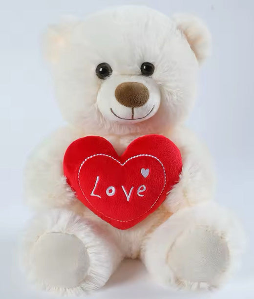 Valentine Bear Stuffed W/RED Heart