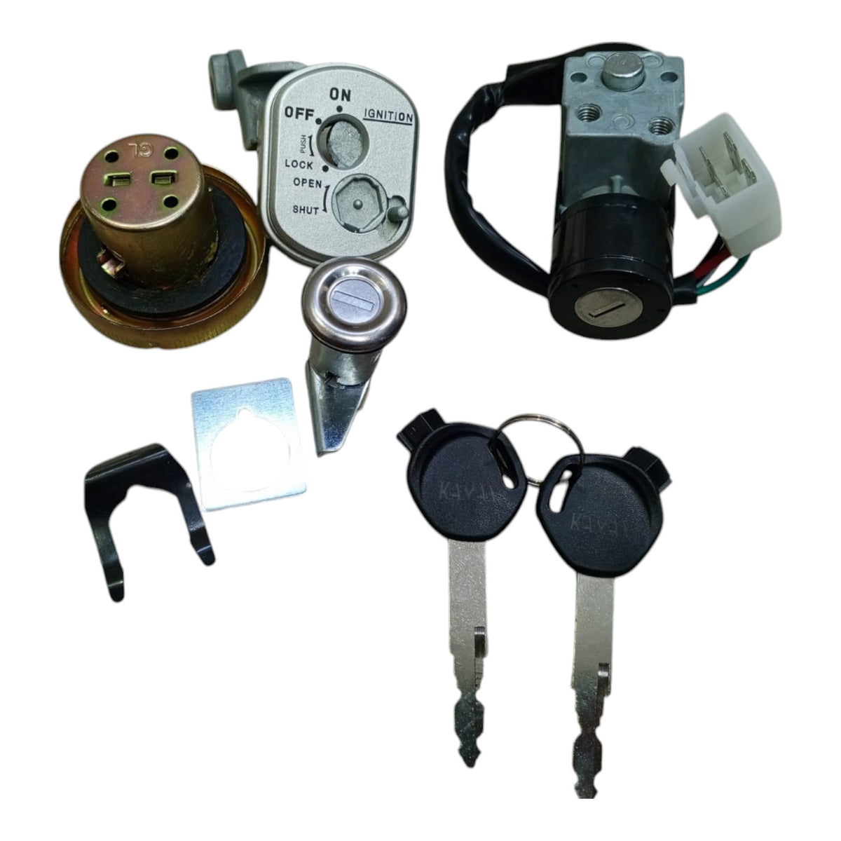 KAMAX M/CYCLE Key Switch Lock Assembly Complete 4PIN 110CC CD110 for Asian LEOPARD-1