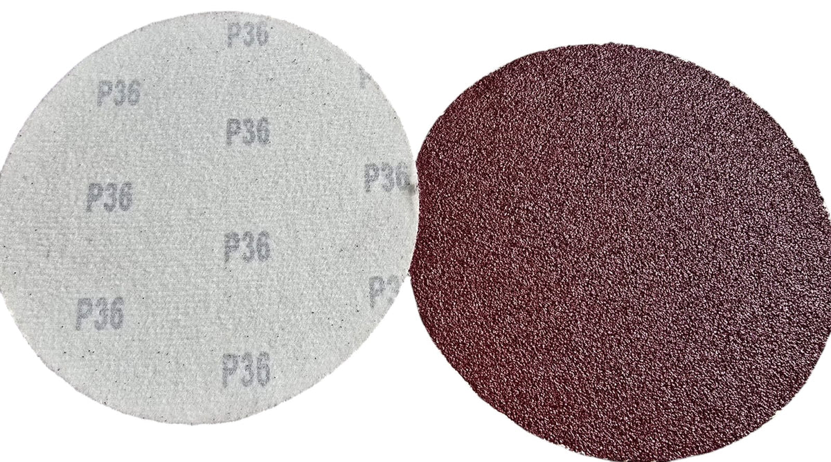 Sand Disc Velcro 7" P36 White Back