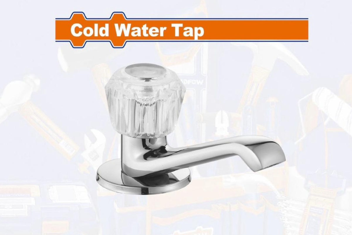 WADFOW Pillar Tap 1/2" Nickle Glass Knob WZD2503