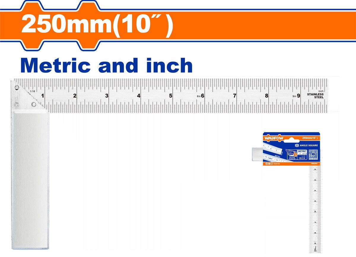 WADFOW Square Angle Ruler WSR2925 10"