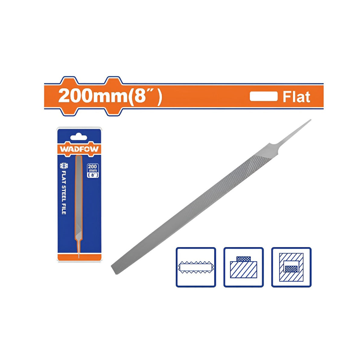 WADFOW File 8" Flat WFE1618