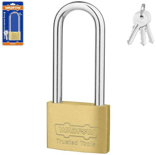 WADFOW Padlock 60MM Brass WPD2460 Long Shackle