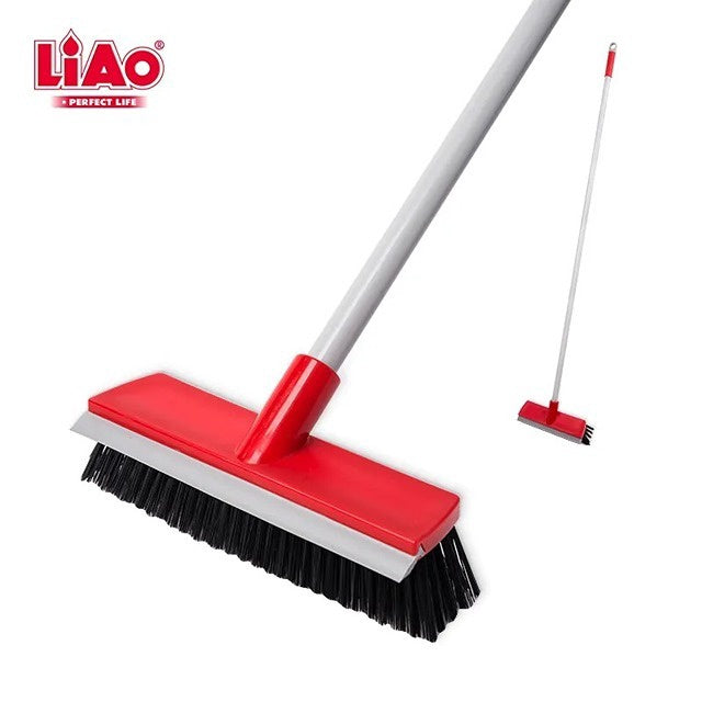 LIAO Broom Floor Brush with Squeegee K130034 Long Handle