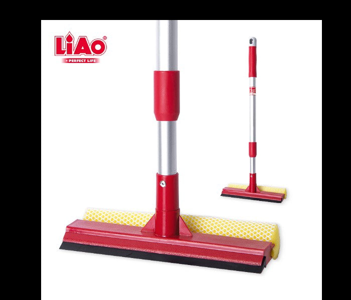 LIAO Window Cleaner 8" Squeegee & Sponge B130039 with Telescopic Handle