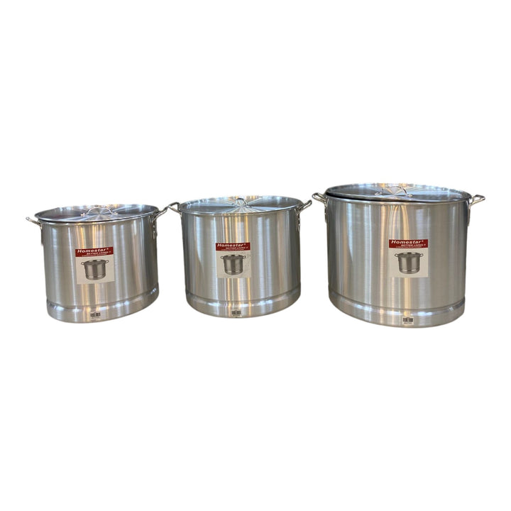 HOMESTAR Pot Set 3PCS Jumbo Stock Aluminum 10468028 Silver