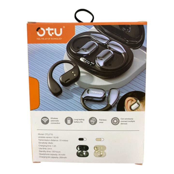 OTU Headphones Wireless Earphone M75 3D Surround Sound IN-EAR Bluetooth Headset