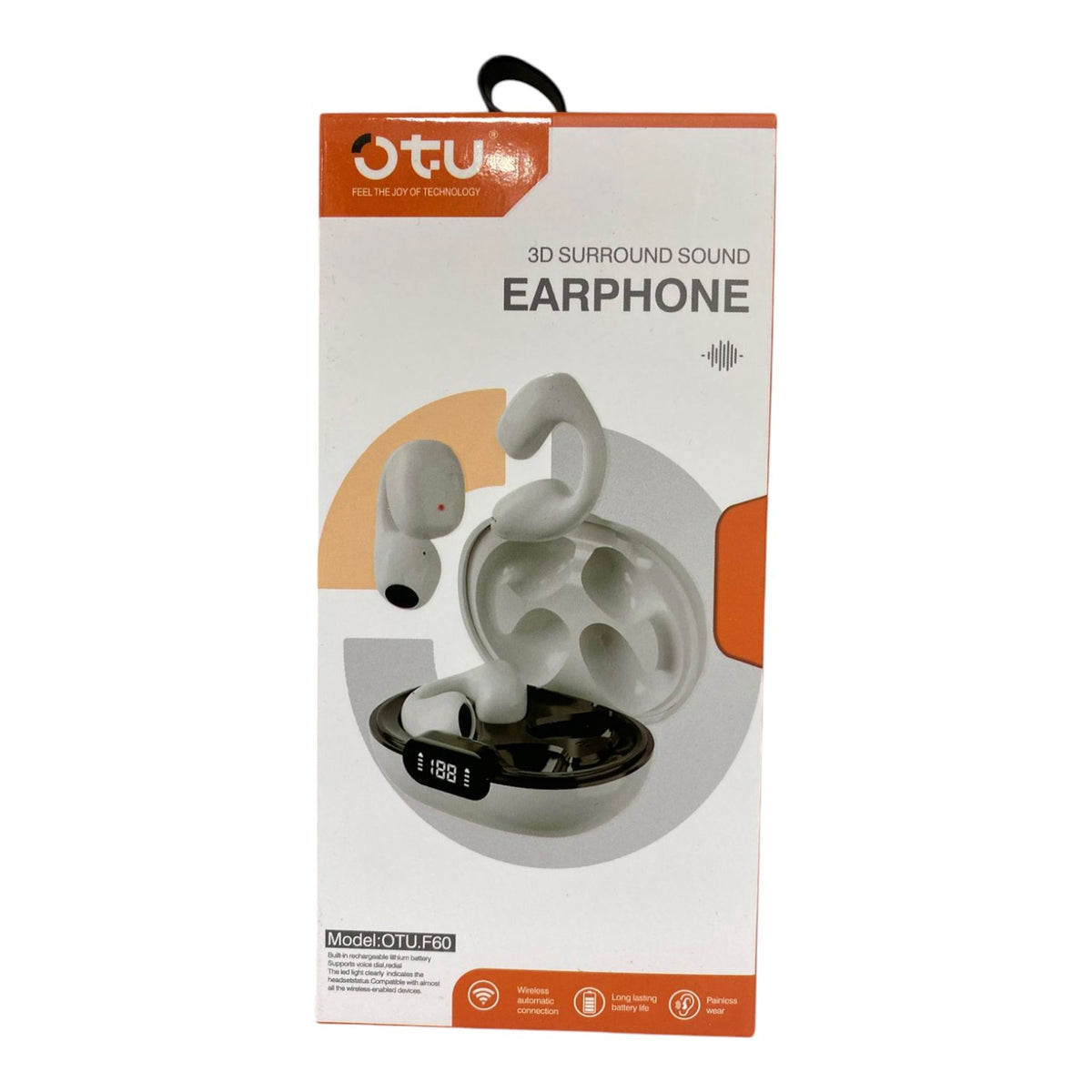 OTU Headphones Wireless Earphone F60 3D Surround Sound IN-EAR Bluetooth Headset