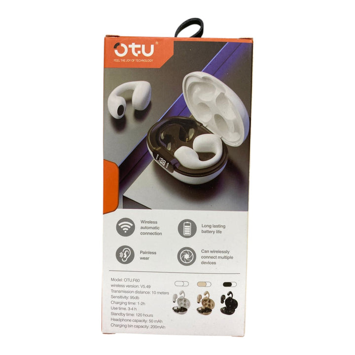 OTU Headphones Wireless Earphone F60 3D Surround Sound IN-EAR Bluetooth Headset