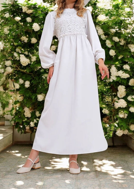 Dress White Lace Bodice