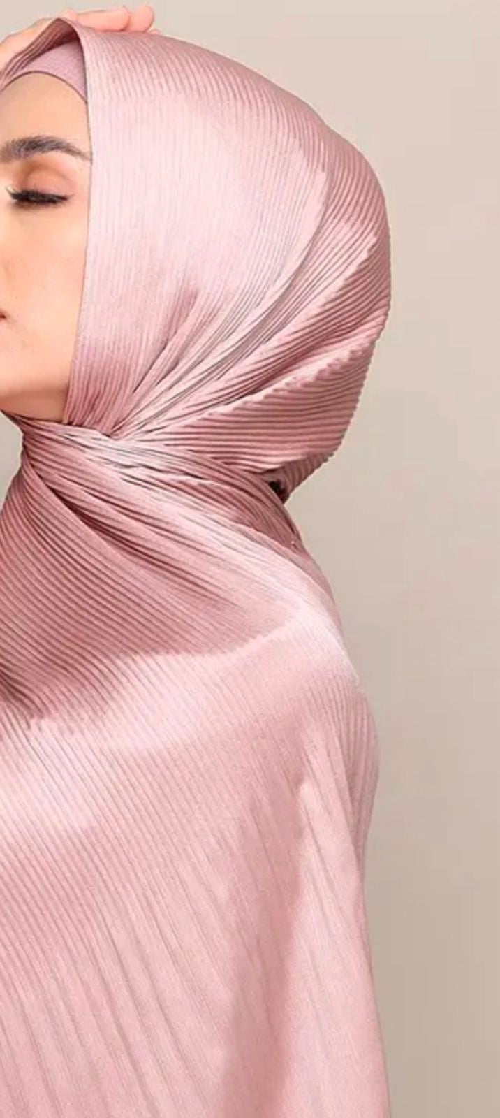 Hijab Scarf Satin Ribbed Assorted Colors