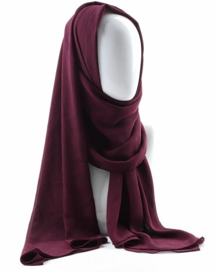 Hijab Scarf Plain Chiffon Crepe Assorted Colors