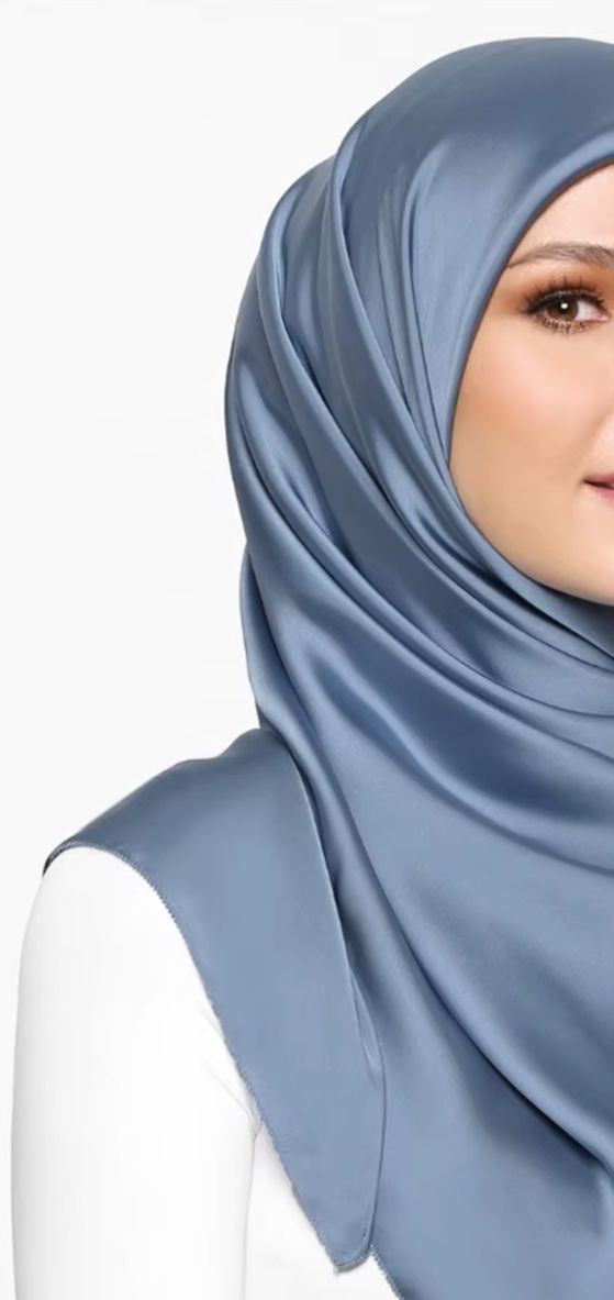 Hijab Scarf Square Satin / Chiffon Crepe Assorted Colors