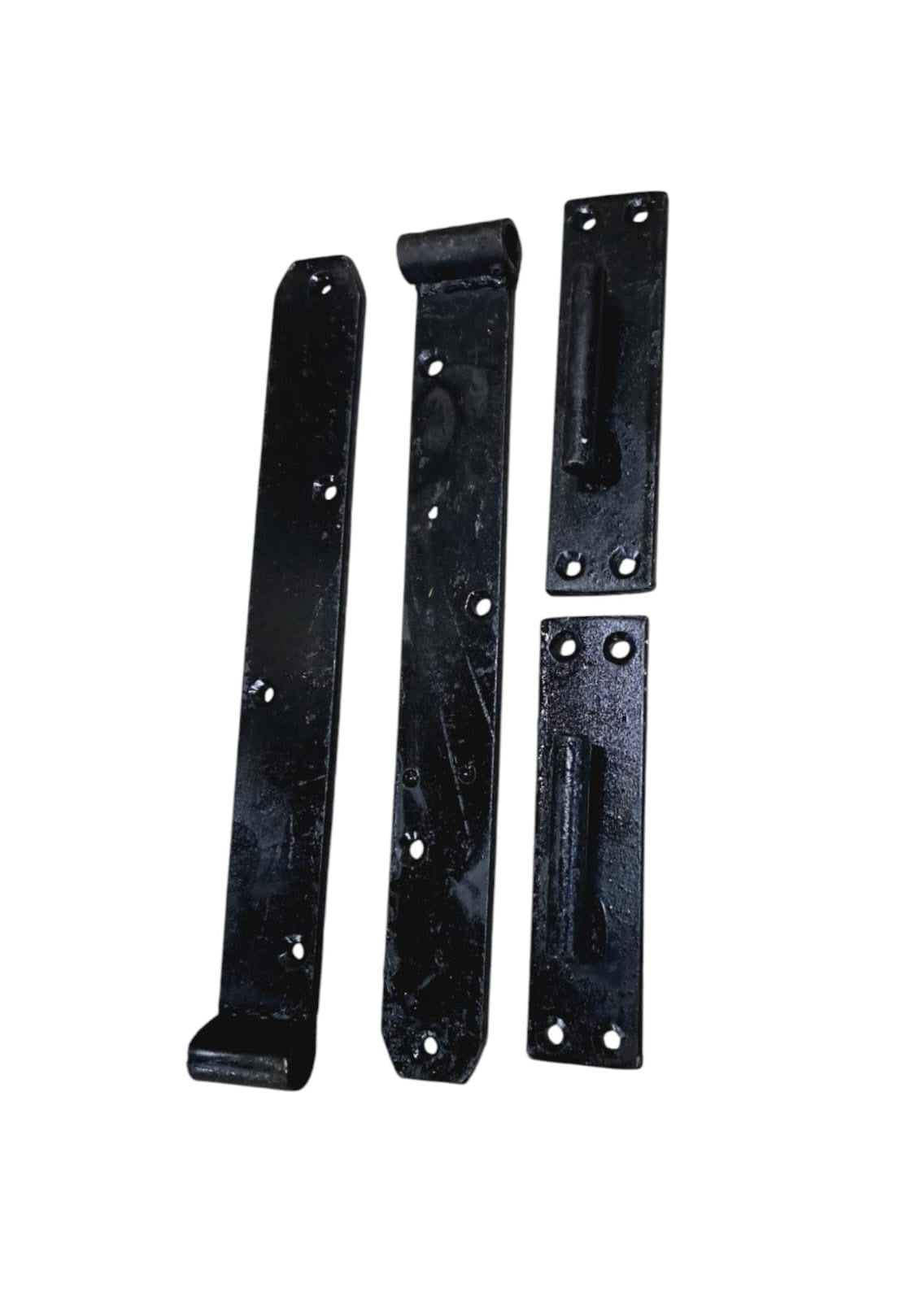 Hook & Band Hinges 12" Black Heavy Local Pr
