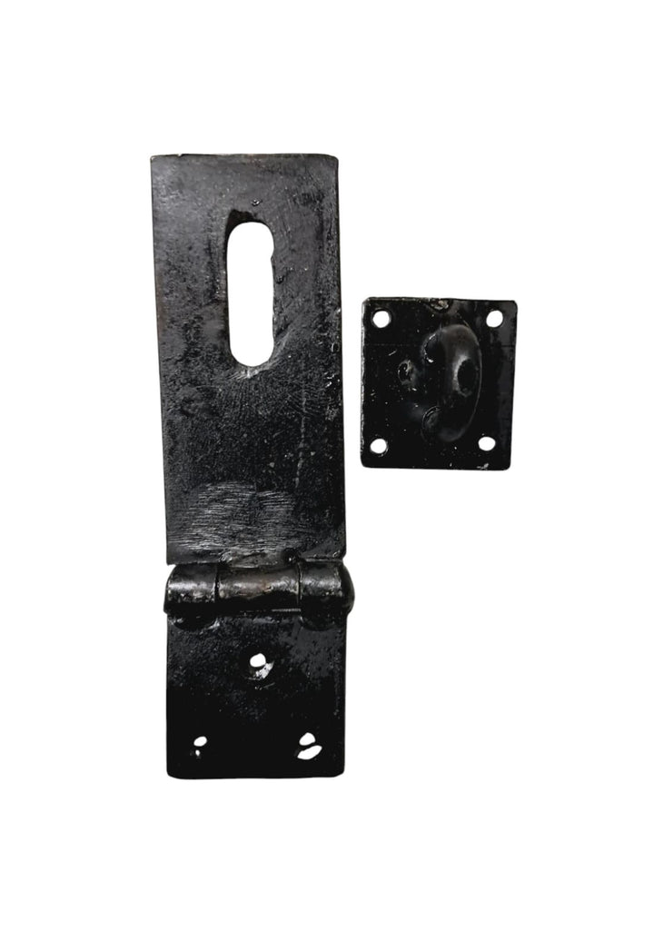 Hasp & Staple 8" Black Local H/DUTY 1/4"