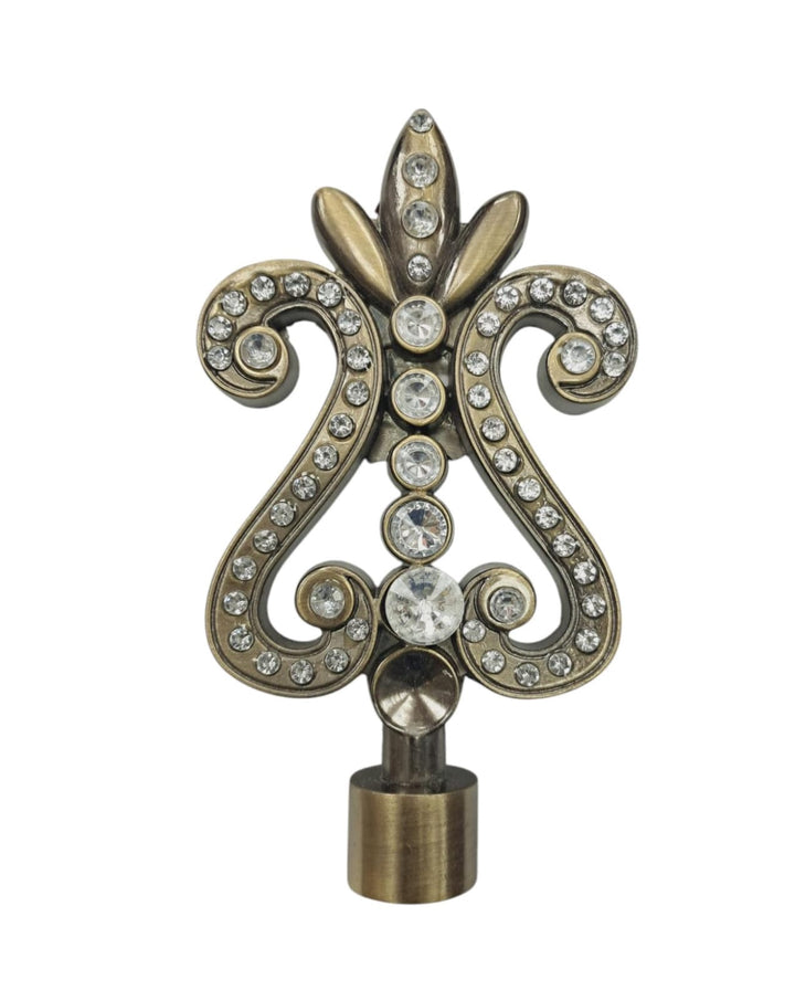 Curtain Rod End Spear Desigh Stones Sold Each