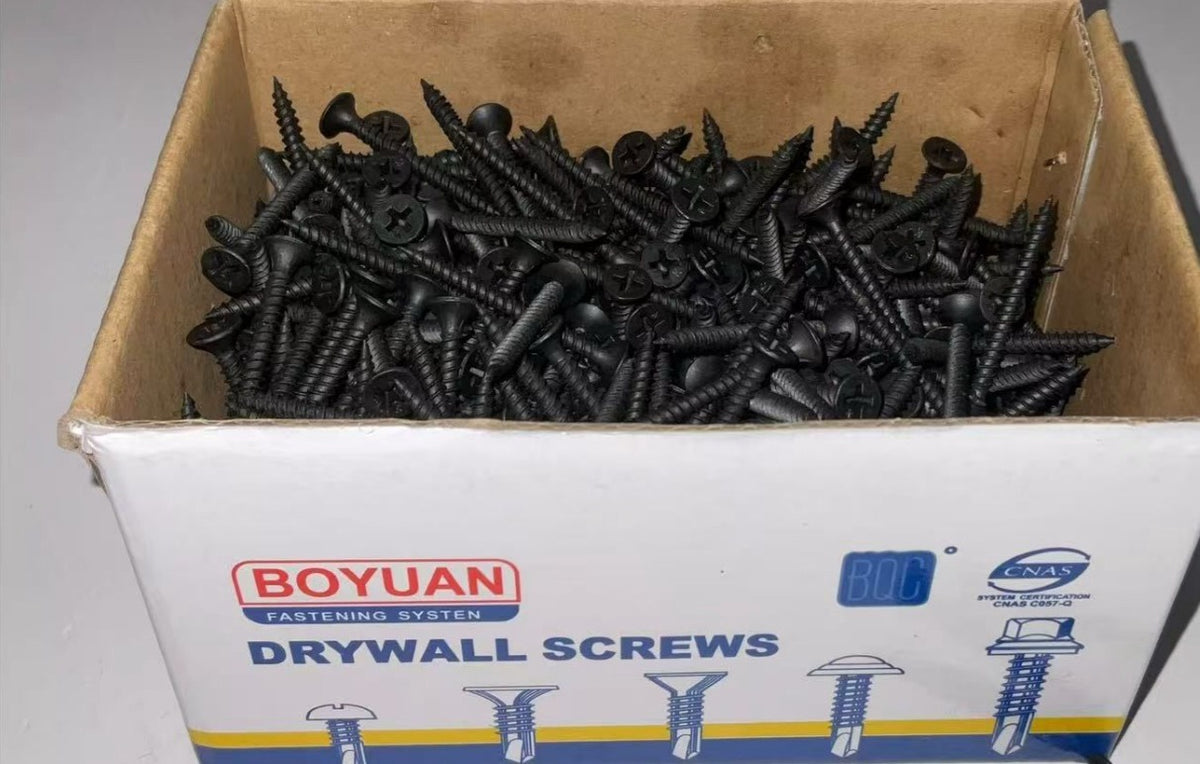 Screw Drywall 3.5 6 X 1 1/2" Black Boyuan 1KG Box QBD-3573/Y46