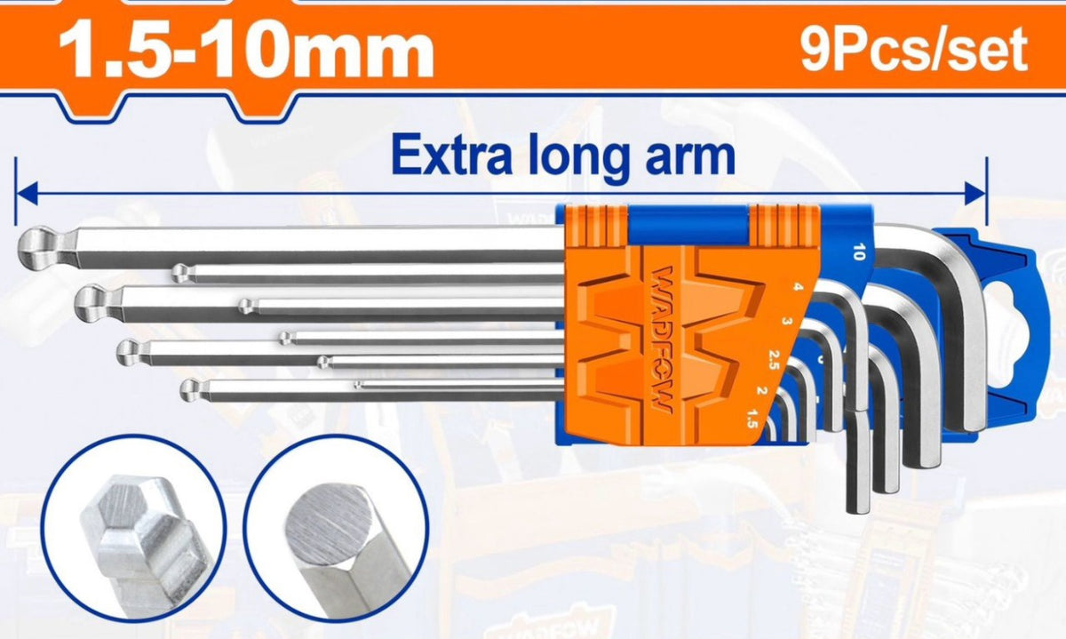 WADFOW Allen Key Set 9PCS 1.5-10MM WHK2292