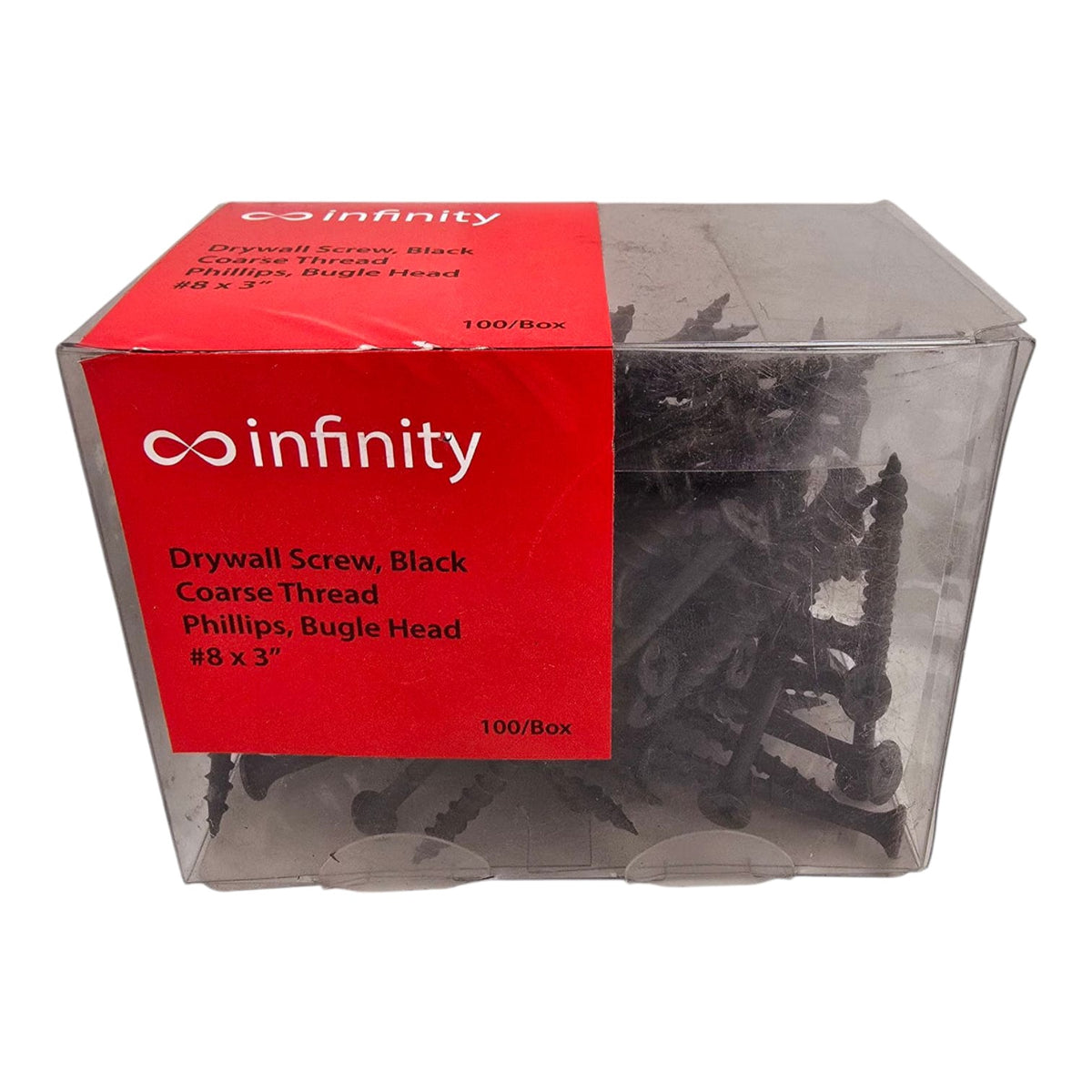 INFINITY Screw Drywall 8 X 3" Black 100PCS Box INFDS8300-BX100