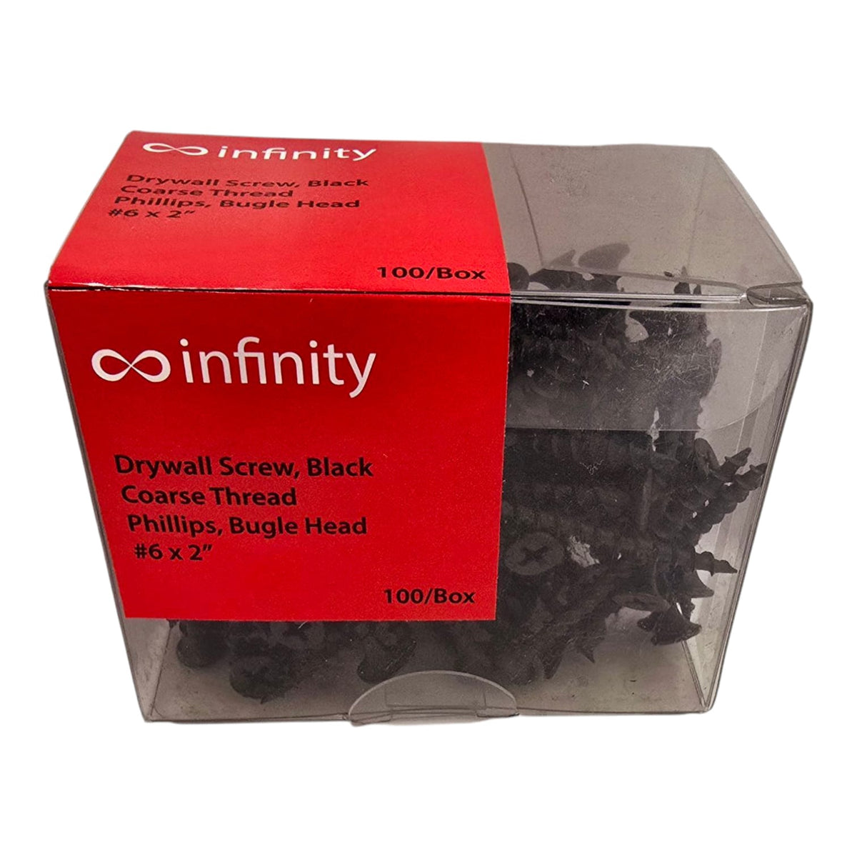 INFINITY Screw Drywall 6 X 2" Black 100PCS Box INFDS6200-BX100