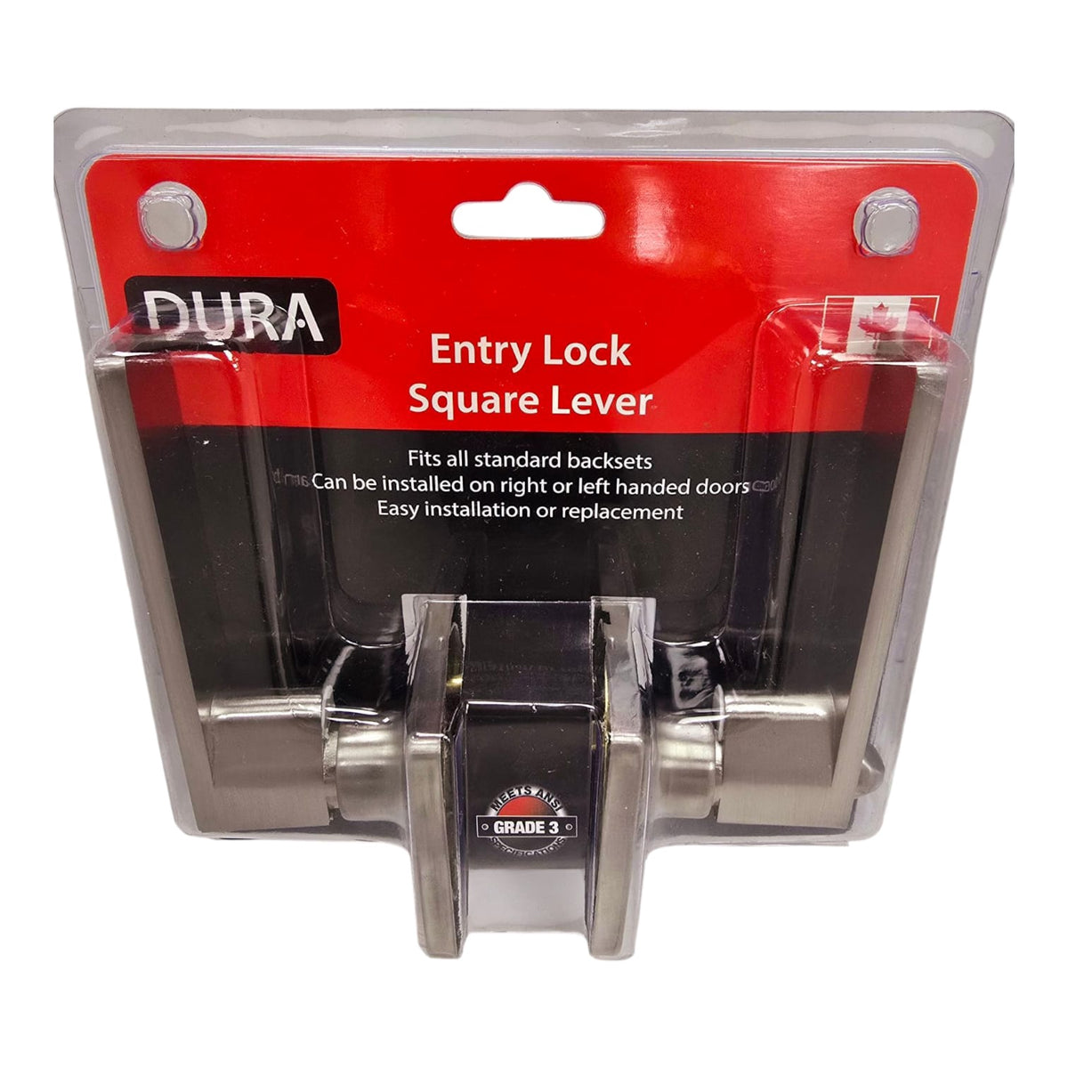 DURA Lock Entry Square Lever Sn #6371ET-SN