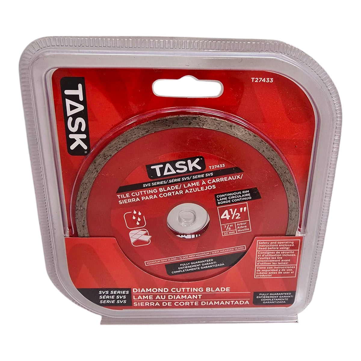 TASK Disc 4 1/2" Diamond Cutting Blade Continuous T27433