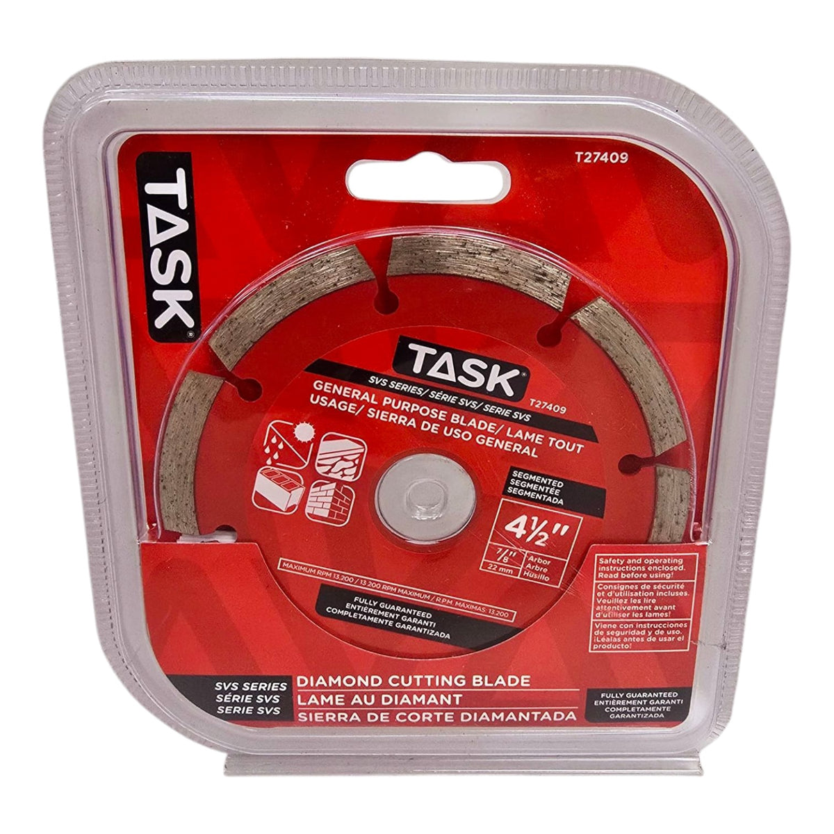 TASK Disc 4 1/2" Diamond Cutting Blade Segmented T27409