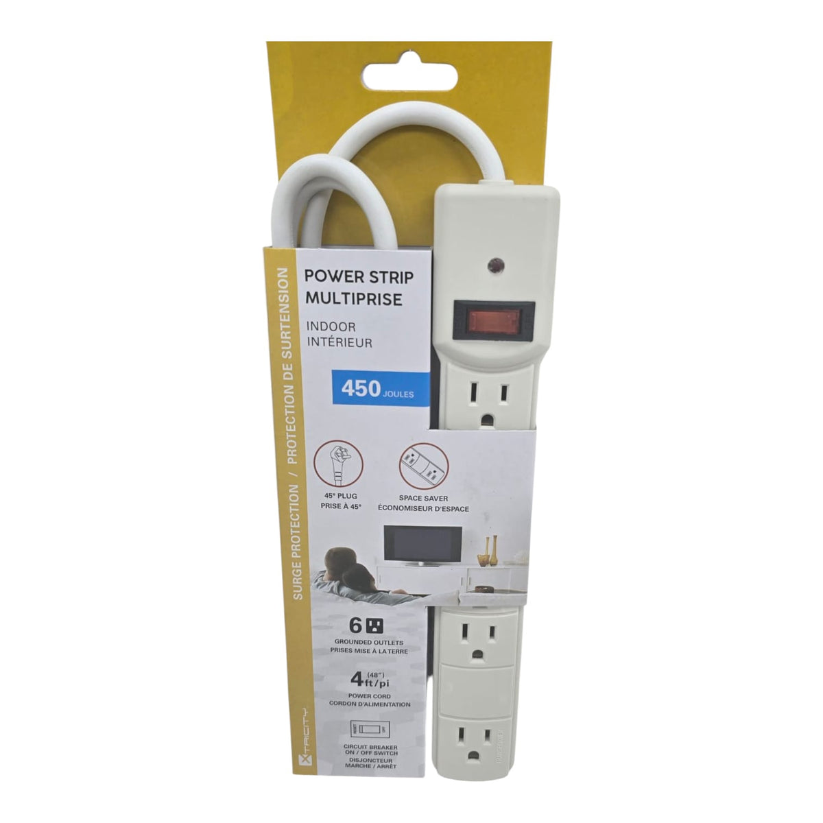 XTRICITY Surge Protector 6 Outlet 4FT Cord 3-70598