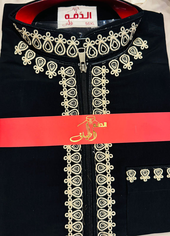 Gown Thobe Men Embroidery Daffah Sizes 56-62 Assorted Colors