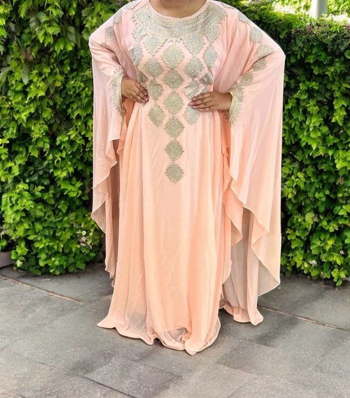 Gown Abaya Butterfly Embellished Plus Size Assorted Colors