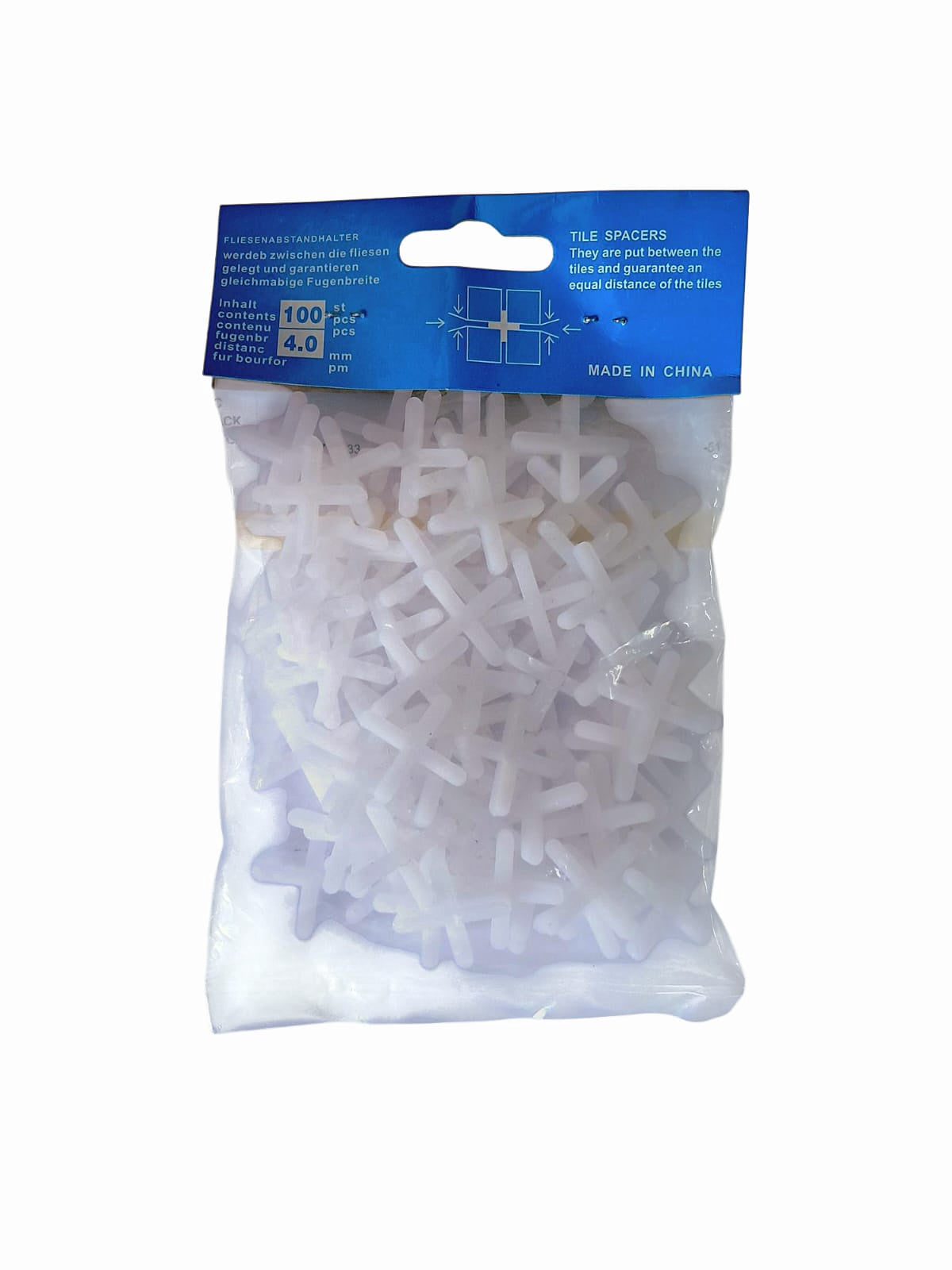 Tile Spacers 4MM 100PCS Blue Pk NSC-2338