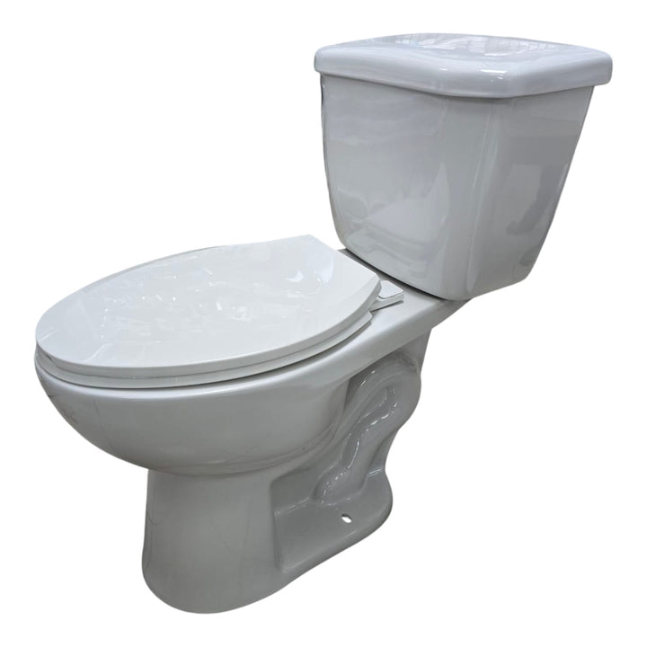 BISMAN Toilet Set S Trap Closed Coupled White Elongated Lever Flush AS1006A