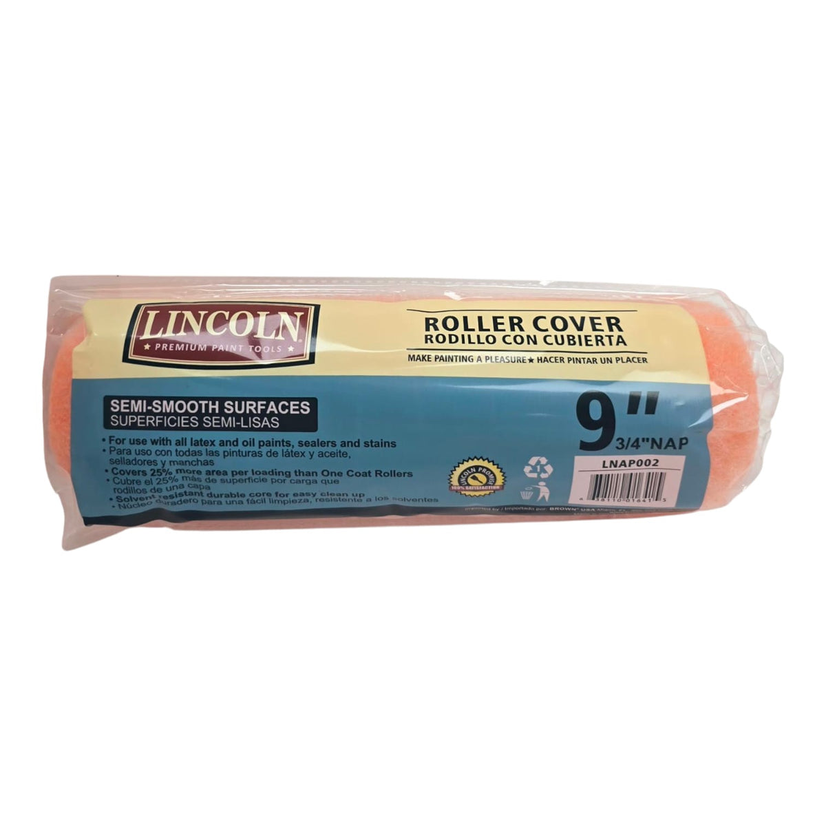 LINCOLN Roller Brush Pad LNAP002 9" X 3/4"