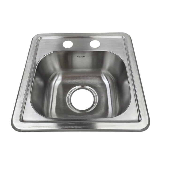 BISMAN Sink Single Bowl 15" X 15" X 6" BM15156