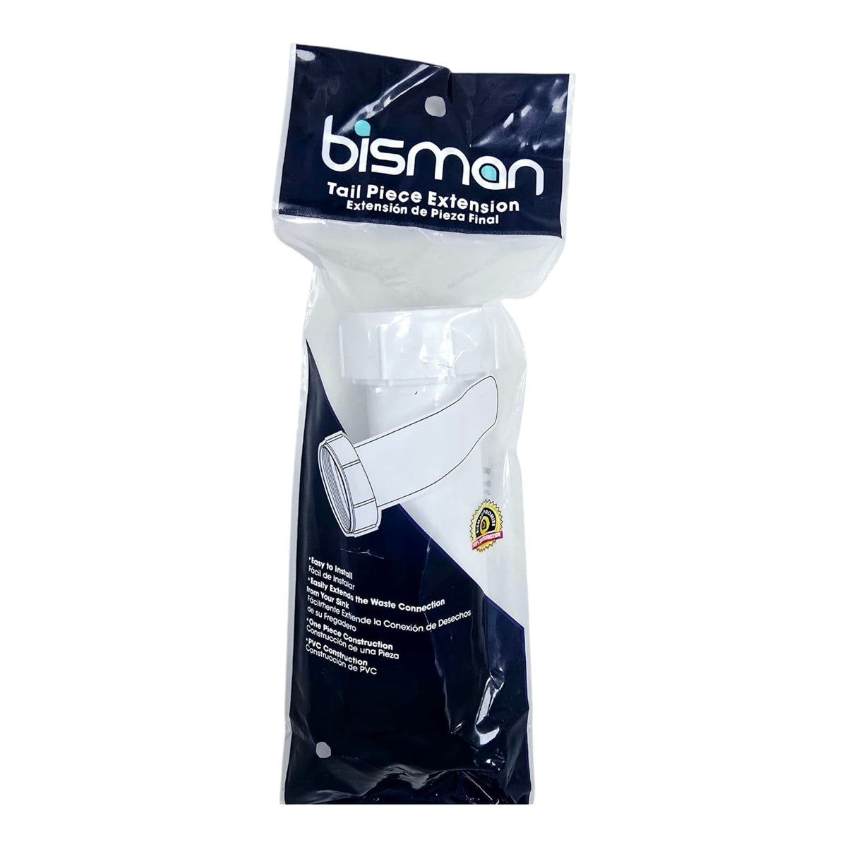 BISMAN PVC Tail Piece Extension 1 1/2" X 6" BMNA112