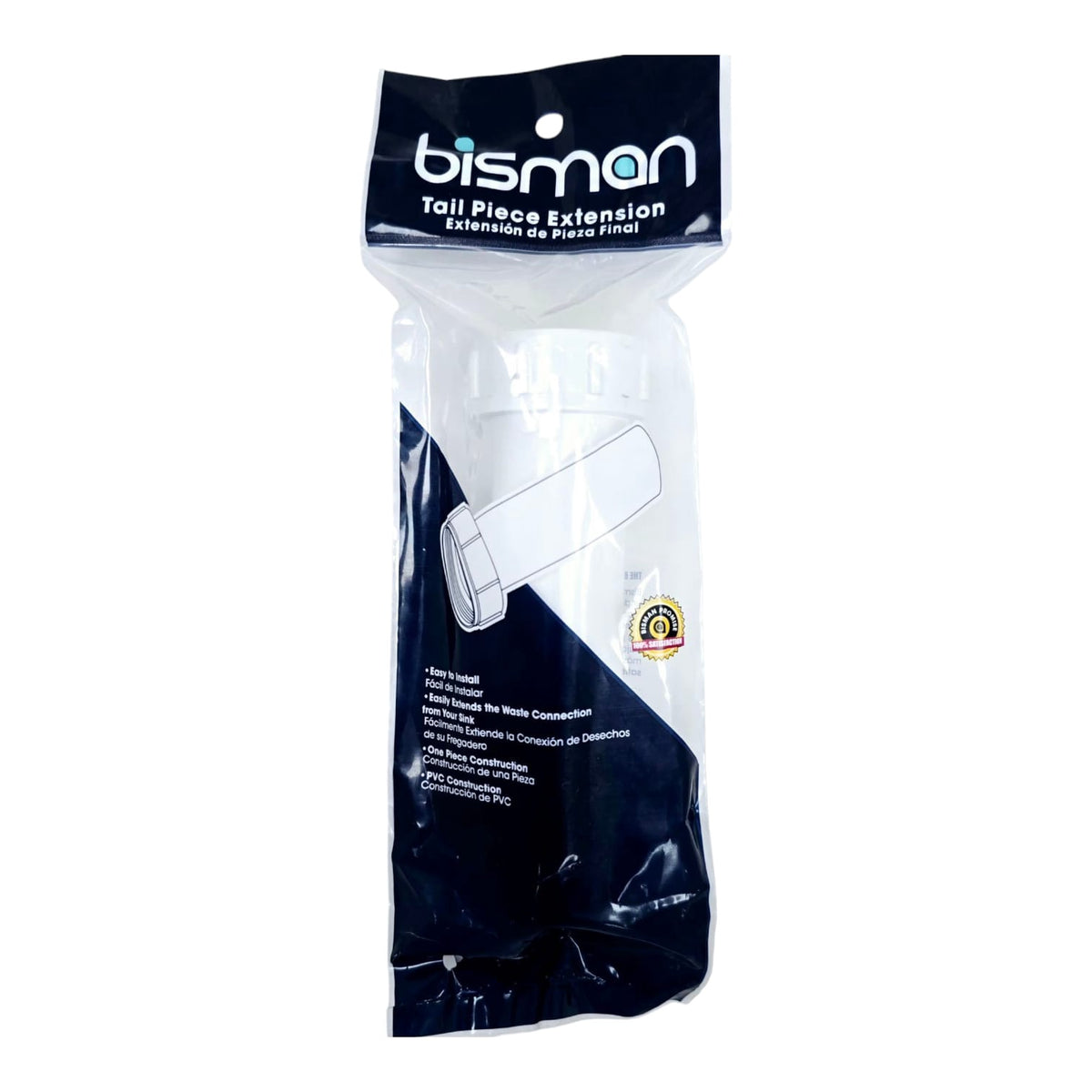 BISMAN PVC Tail Piece Extension 1 1/4" X 6" BMNA114