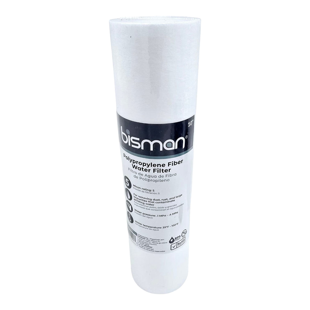 BISMAN Filter Cartridge 10" BMWF3003 White Polypropylene