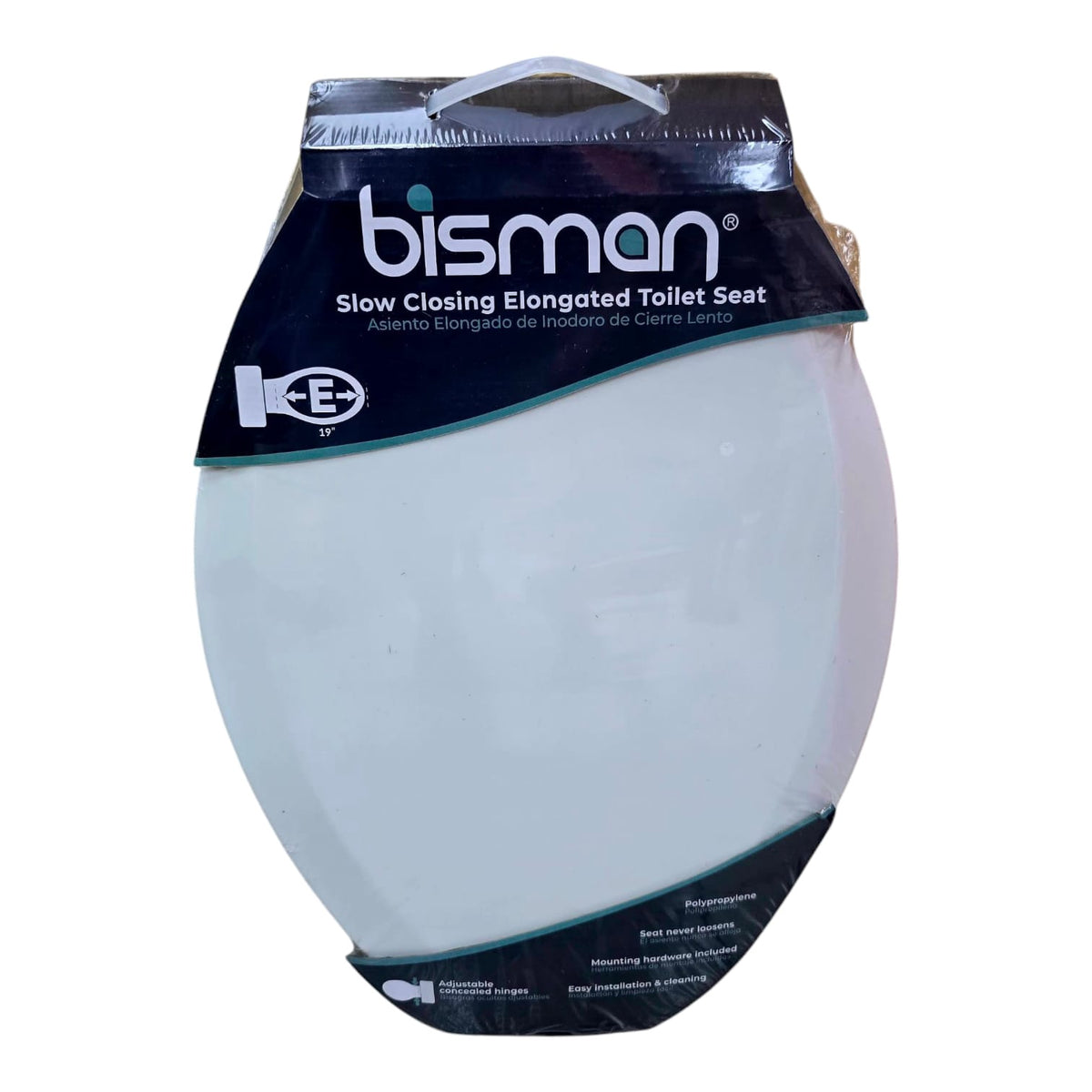 BISMAN Toilet Seat Plastic Elongated Slow Closing SCETS1000