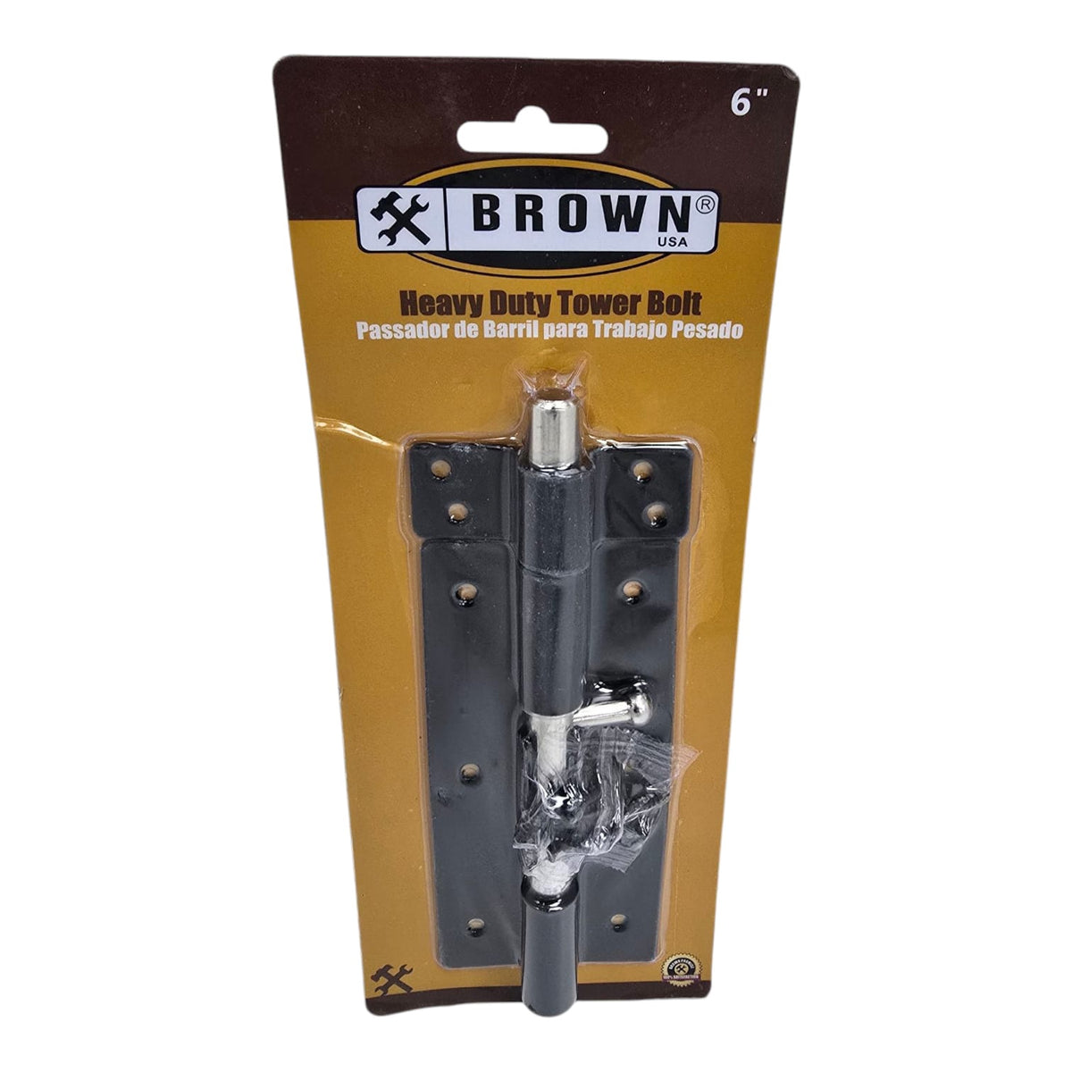 BROWN USA Tower Bolt 6" Black #3010BJSC