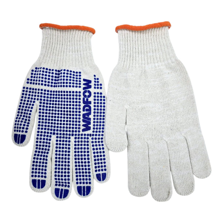 WADFOW Gloves Cloth Type with Blue Dots WKG1801 Sold Per Pair